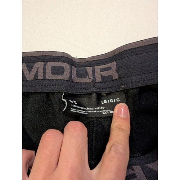 Under Armour Men's Large ColdGear Black Sweatpants Loose Fit Fleece Joggers Gym - Picture 5 of 7
